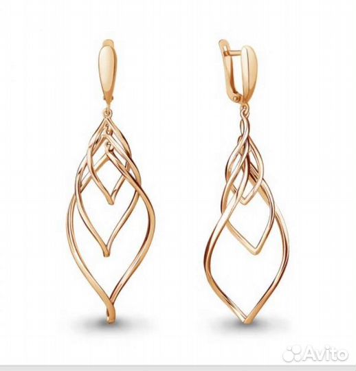 Серьги серебро/серьги золото напыление