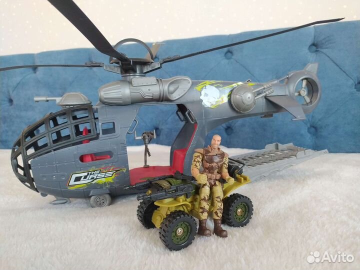 Игрушка вертолёт, машинка, солдат