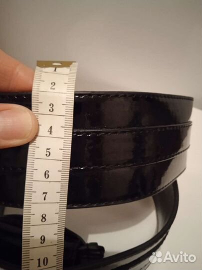 Пояс лаковый новый для шубы