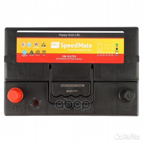 АКБ speedmate Premium 12V 75Ah 630A 270x173x222
