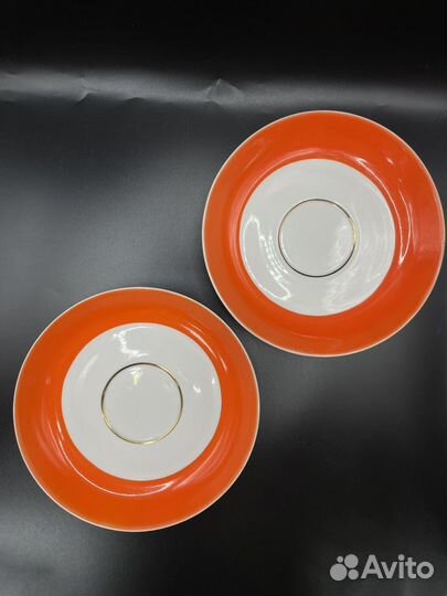 Большая чайная пара Золотое яблоко Дулево (сзр)