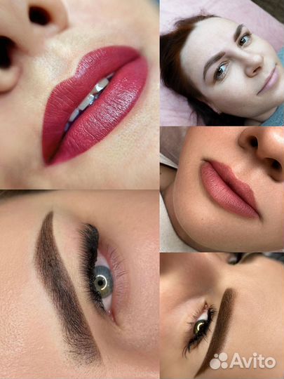 Перманентный макияж бровей и губ