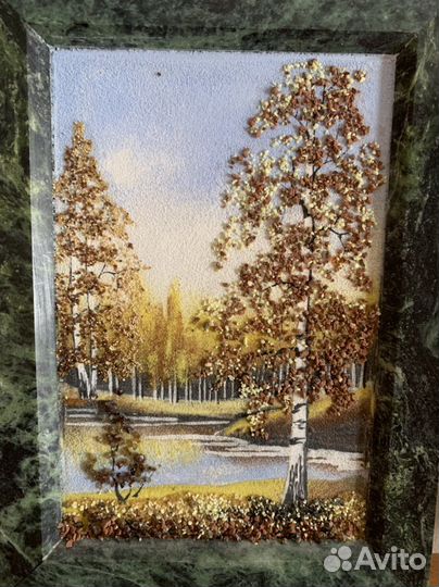 Картина из малахита