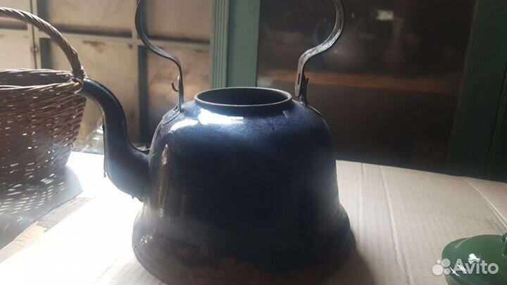 Чайник эмаль СССР синий