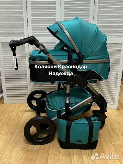 Коляска 2в1 luxmom 558 изумруд