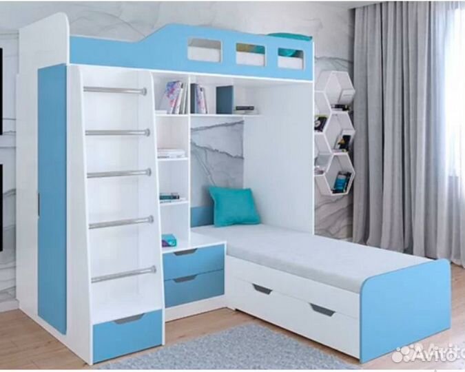 Двухъярусная кровать Белый