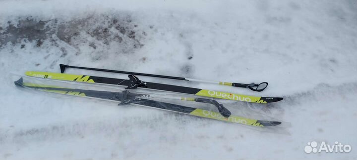 Лыжи беговые и обувь 36р