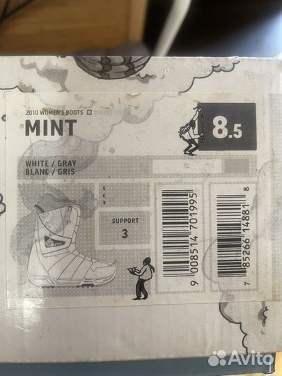 Сноубордические ботинки burton 40,5