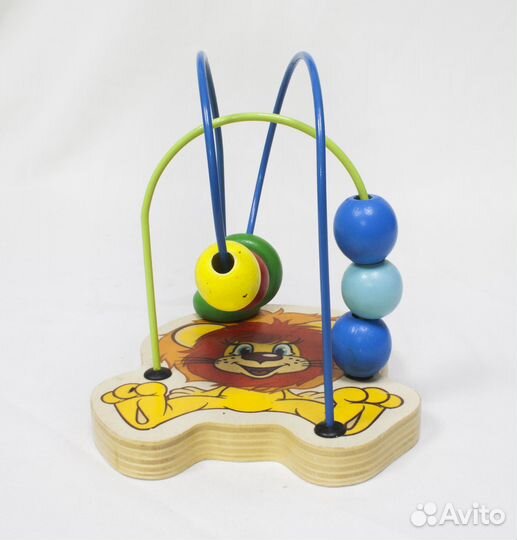 Игрушка детская развивающая Львёнок, дерево, высот