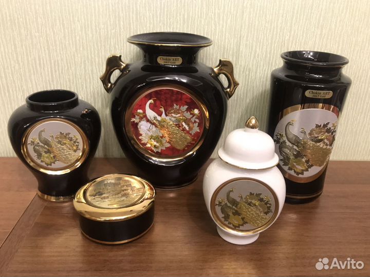 Коллекция японской в стиле Chokin, 24кт Gold