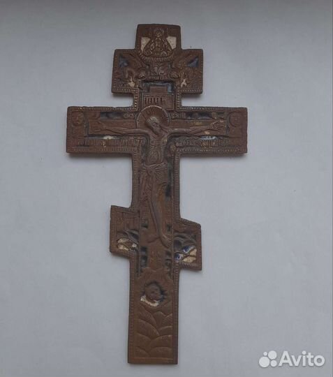 Старинный крест киотный антиквариат