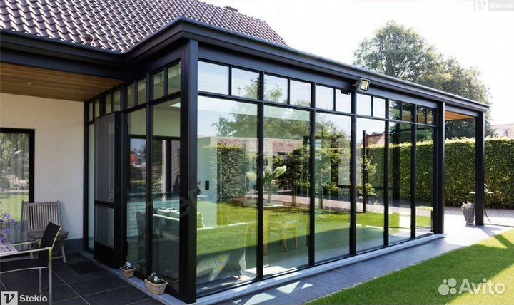 Раздвижные алюминиевые окна (книжка)