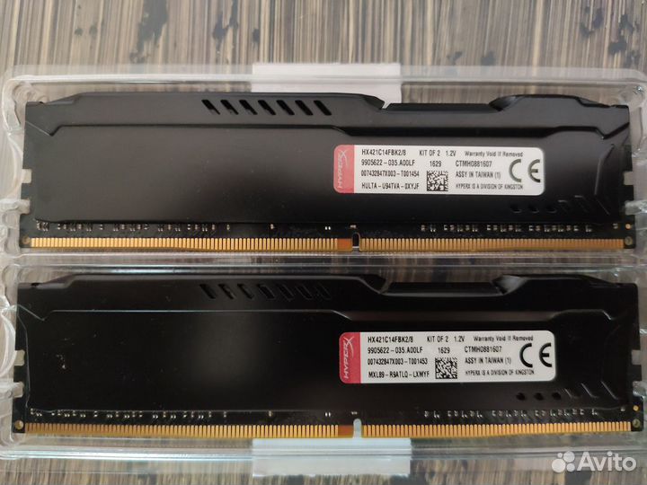 Оперативная память Kingston HyperX fury 4х2 гб DDR