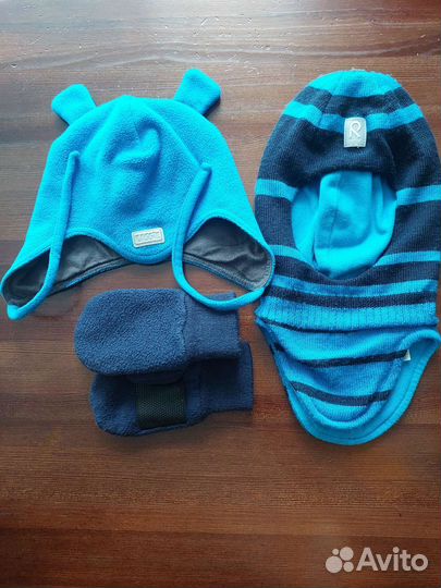 Шапка, шлем, варежки пакетом на 1-2 года
