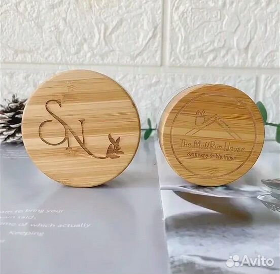 Гравировка крышки на стаканы для свечей