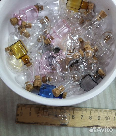 Кукольная миниатюра 1 12,пузырек,стекляшка