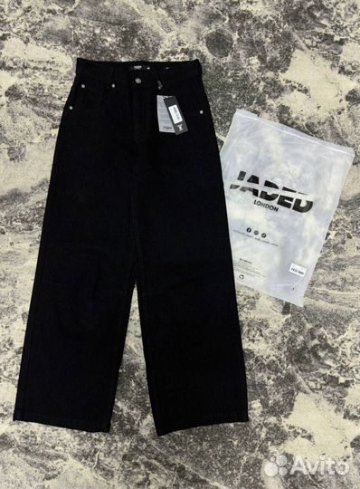 Широкие Джинсы Jaded London Solid Black новые