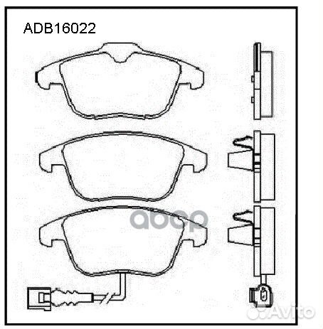 Колодки тормозные дисковые перед ADB16022 A