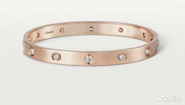 Браслет cartier love оригинал с 10 бриллиантами