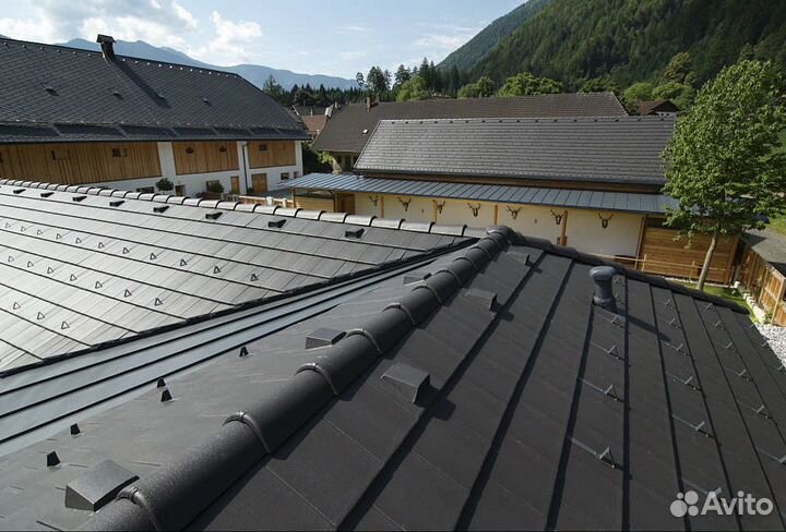 Плоская цементно-песчаная черепица