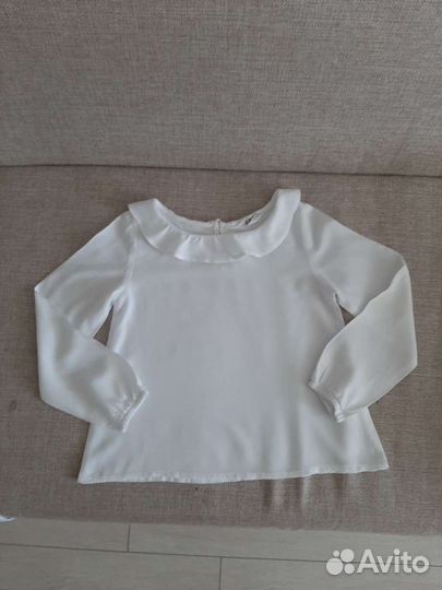 Блузка белая для девочек 134