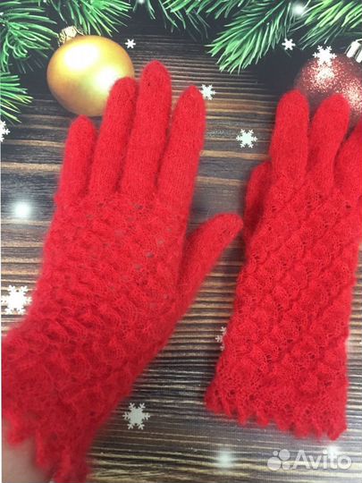 Перчатки (натуральный пух, кид мохер)