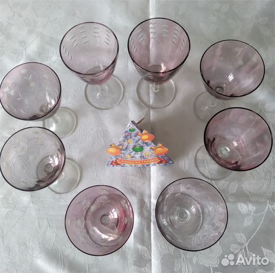 Рюмки (марганцевое стекло)