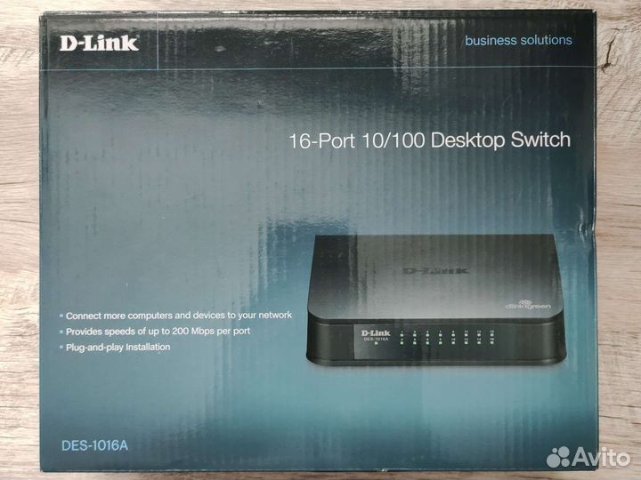 Коммутатор d-link des-1016a