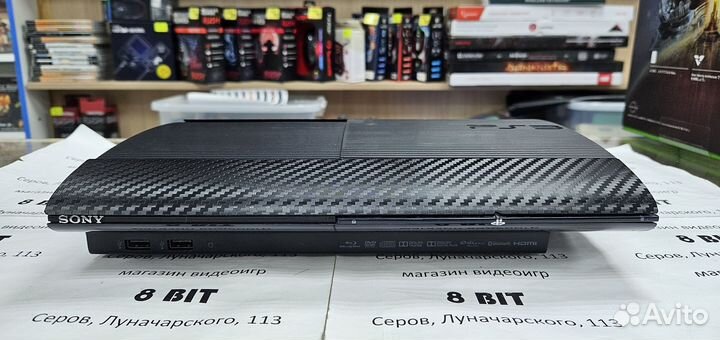 Sony PS3 Super Slim 500Gb 2 геймпада много игр
