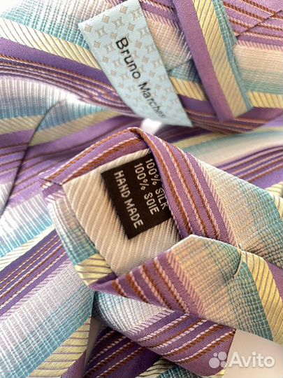 Винтажный галстук в полоску Bruno Marchesi ориг