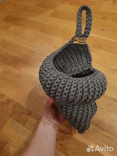 Вязаная ракушка, интерьерная