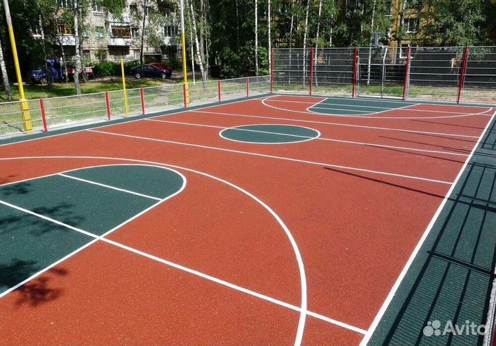 Бесшовное покрытие из резиновой крошки