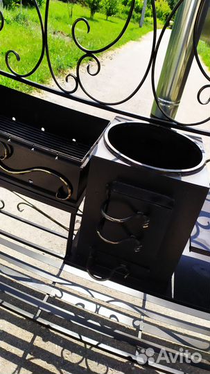 Мангал с крышей и печкой Витос