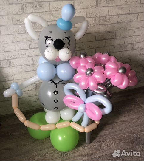 Оригинальный подарок кот из шаров