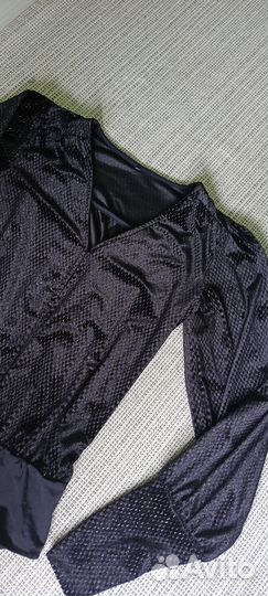 Боди женское черное с длинным рукавом