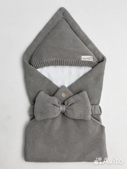 Конверт утепленный вязан. (беж.) 85 см