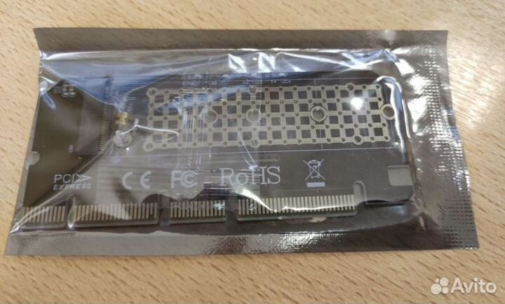 Переходник PCI-E 16x-M.2 M key NVMe SSD