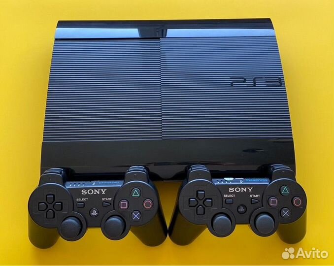 PS3 Slim прошитая, 50игр +2джоя