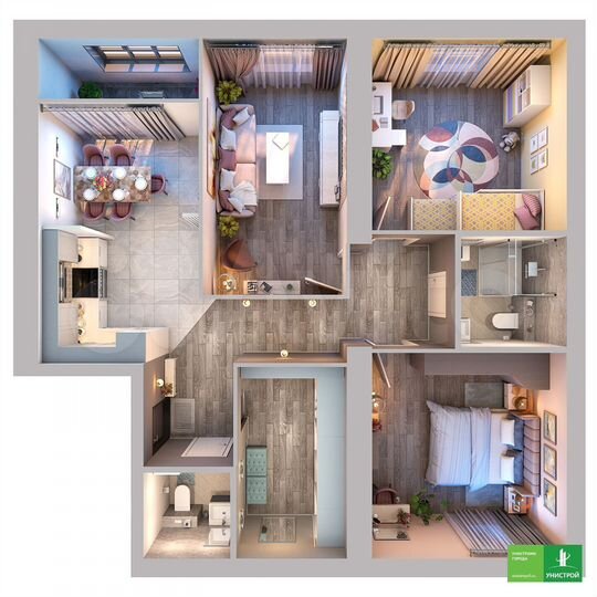 3-к. квартира, 96,5 м², 9/11 эт.