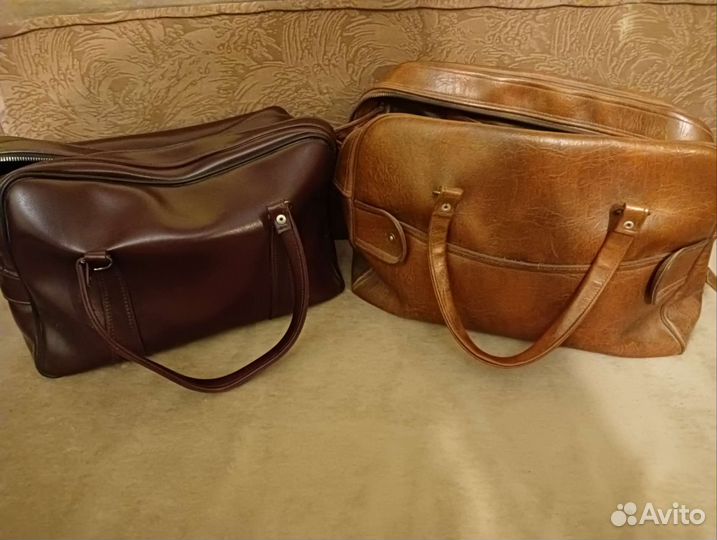 Дорожная кожаная сумка СССР