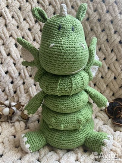 Дракон вязаная пирамидка