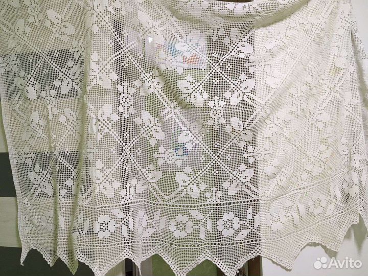 Покрывало старинное вязаное