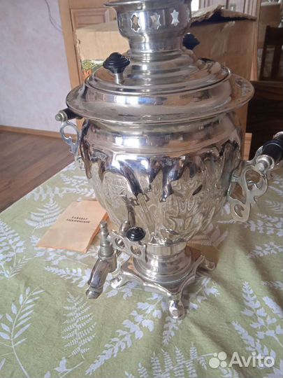 Самовар тульский латунный новый винтаж СССР