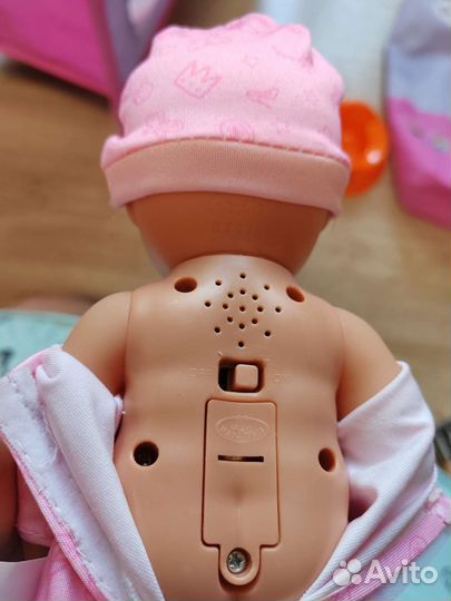 Пупсы 2 шт, горшок и манеж - кроватка