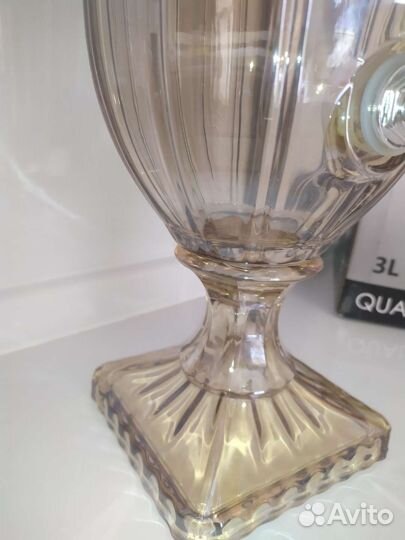 Стеклянный самовар настольный