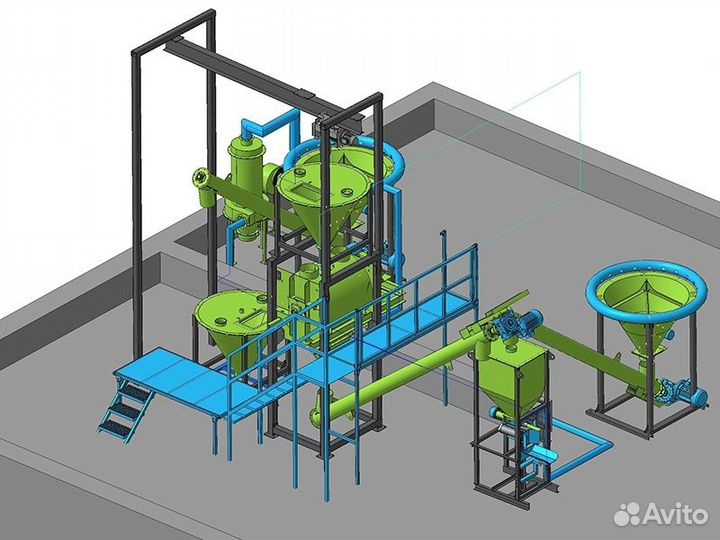 Линия для производства сухих смесей «промтех-500»