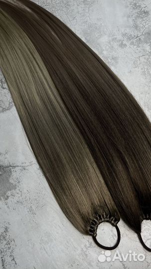 Хвост волосы на резинке, накладной хвост