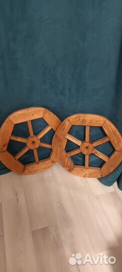 Деревянные колеса декоративные
