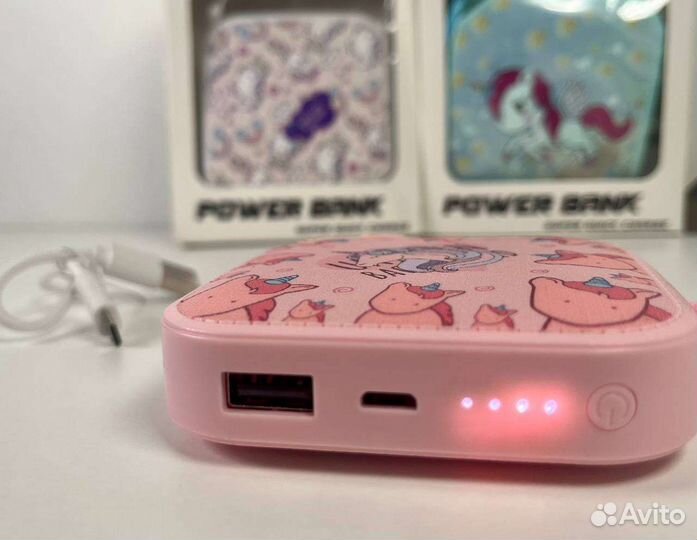 Новые Power bank на 10000 mah для детей быстр.зар