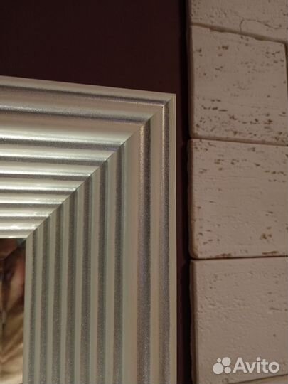 Зеркало белый глянец 80 на 100